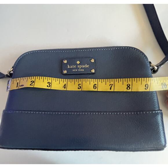 Kate Spade Blue Wellesley Hanna Leather Crossbody Handbag Shoulder Bag Purse - Picture 9 of 11